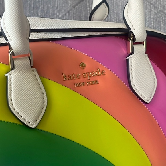 ♠️kate spade Pride Rainbow Collection Leather Duffle Crossbody Bag NWT - Picture 9 of 16